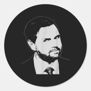 Sticker Rond Jd Vance 2028 Glance Inauguration 2025 Vp