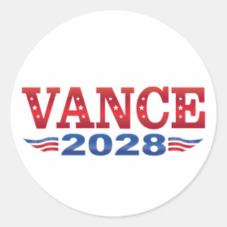 Sticker Rond JD Vance President 2028 (bs)