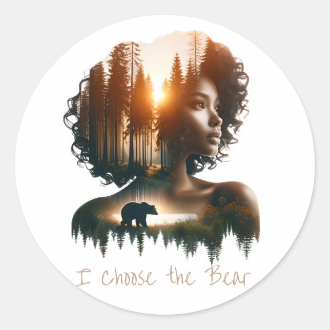 Sticker Rond Je choisis l'autocollant (Devant)