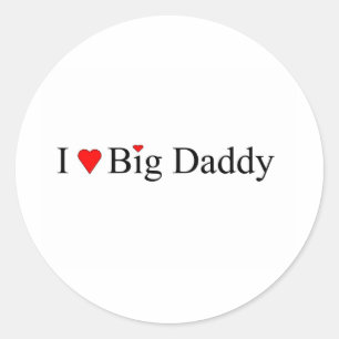 Sticker Rond Je Coeur Big Daddy