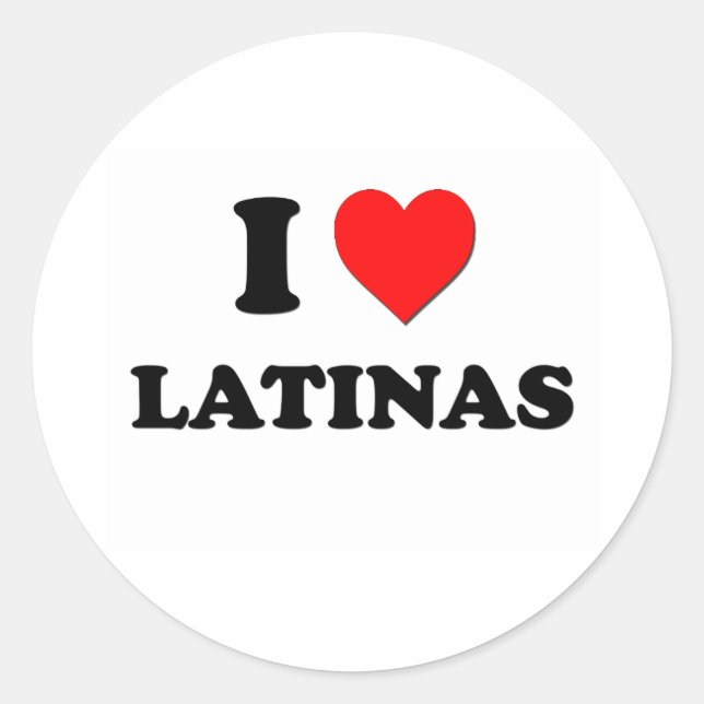 Sticker Rond Je Coeur les latinos (Devant)