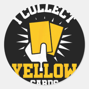 Sticker Rond Je collectionne les cartons jaunes