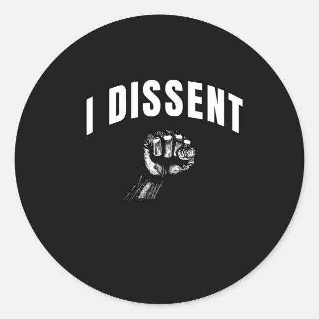 Sticker Rond Je conteste le drapeau américain 2 (Devant)