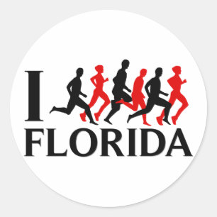 STICKER ROND JE COURS LA FLORIDE