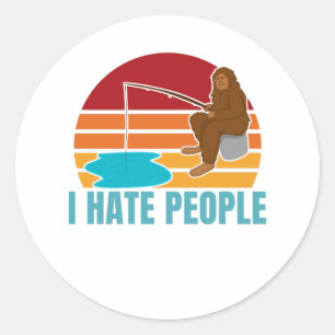 Sticker Rond Je Déteste Que Les Gens Fassent Une Fantaisie Drôl