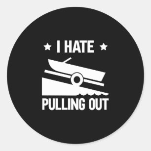 Sticker Rond Je déteste sortir la performance