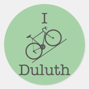 Sticker Rond Je fais du vélo Duluth