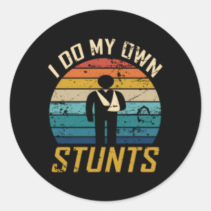 Sticker Rond Je Fais Toutes Mes Propres Têtes Des Os Et Des Jeu