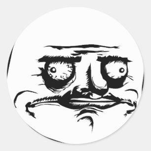 Sticker Rond Je Gusta fait face à Meme