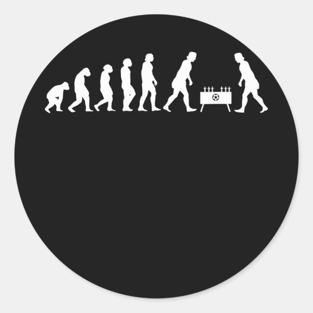 Sticker Rond Je joue à la table de football Les vrais hommes ne (Devant)