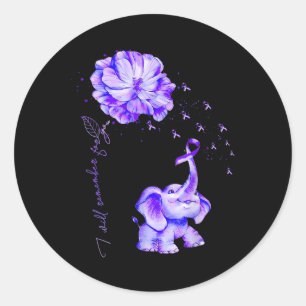 Sticker Rond Je Me Rappelle Pour Vous Purple Elephant Heimers A