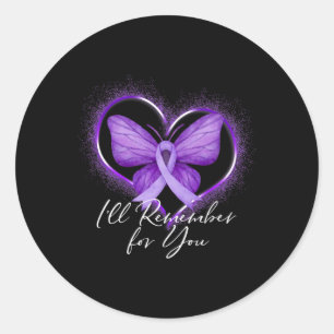 Sticker Rond Je me souviendrai de vous La conscience d'Alzheime