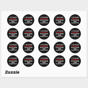 STICKER ROND JE M'ÉLÈVE CONTRE LE RACISME ET L'INJUSTICE