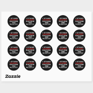 STICKER ROND JE M'ÉLÈVE CONTRE LE RACISME ET L'INJUSTICE