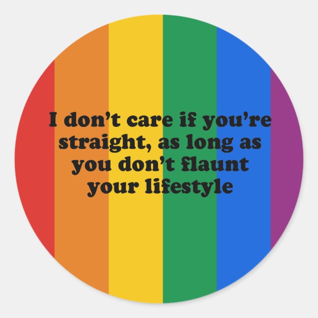 STICKER ROND JE M'EN SOUVIENS PAS SI VOUS ÊTES DROIT (Devant)