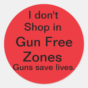 Sticker Rond Je n'achète pas dans les zones exemptes d'armes à