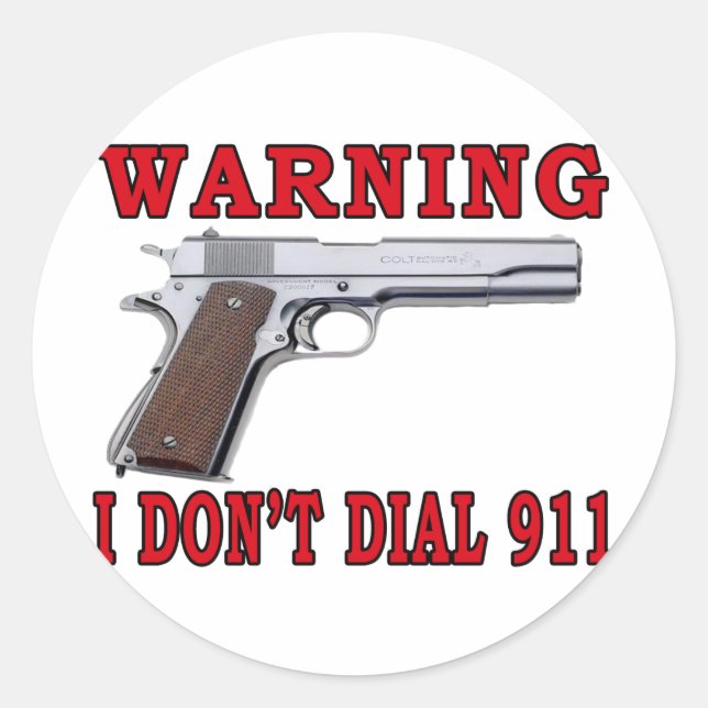 Sticker Rond Je ne composerai pas le 911 (Devant)
