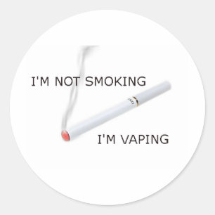 Sticker Rond Je ne fume pas Je vaporise