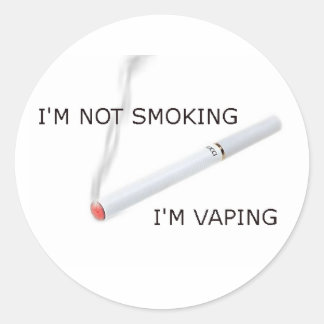 Sticker Rond Je ne fume pas Je vaporise