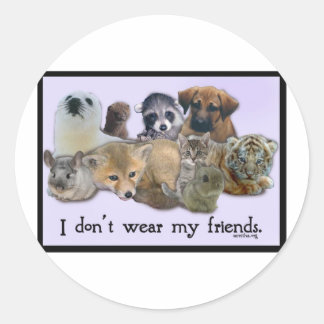 Sticker Rond Je ne porte pas mes amis