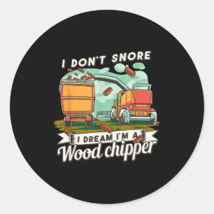 Sticker Rond Je ne ronfle pas, je rêve que je suis un Woohipper