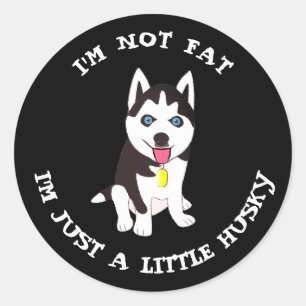 Sticker Rond Je ne suis pas gros, je suis juste un peu coquin