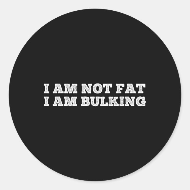 Sticker Rond Je Ne Suis Pas Gros Je Vraiment Fitness Bodybuildi (Devant)