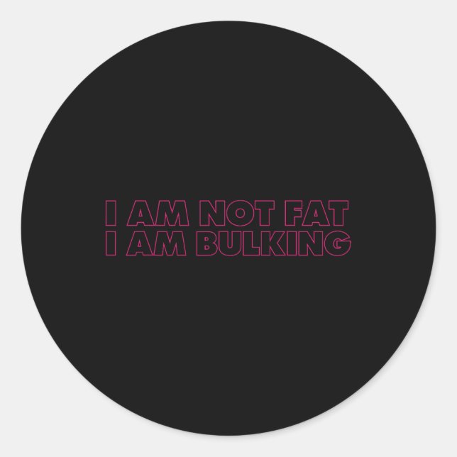 Sticker Rond Je Ne Suis Pas Gros Je Vraiment Fitness Bodybuildi (Devant)