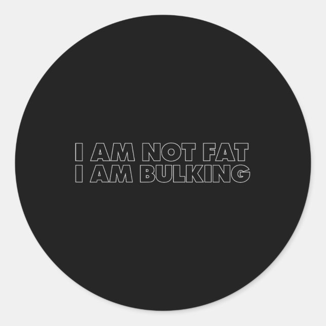 Sticker Rond Je Ne Suis Pas Gros Je Vraiment Fitness Bodybuildi (Devant)