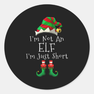 Sticker Rond je ne suis pas un elfe, juste un court match de no