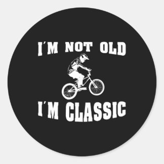 Sticker Rond Je ne suis pas vieux Je suis Clic - Pour les homme