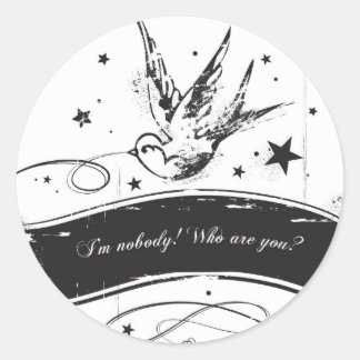 Sticker Rond "Je ne suis personne. Qui êtes-vous ?"