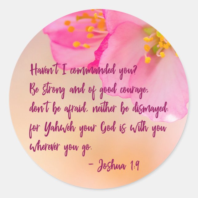 Sticker Rond Je Ne T'Ai Pas Commandé Christian Floral (Devant)