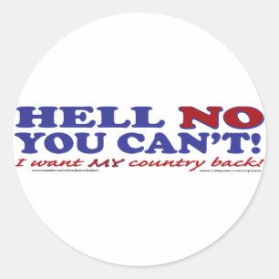 Sticker Rond Je ne veux pas que mon pays revienne