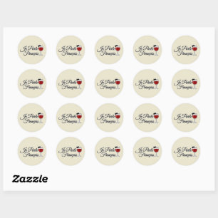 Sticker Rond Je Parle Francais Je parle le béret en verre de vi