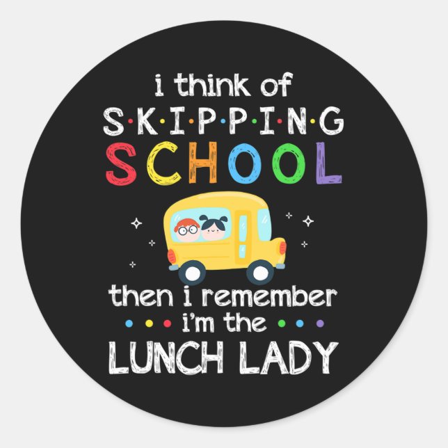 Sticker Rond Je pense à l'école de saut Je me souviens que je s (Devant)