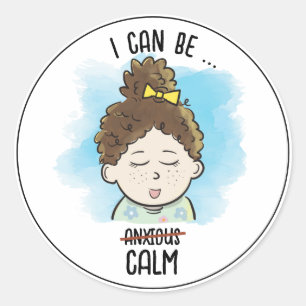 Sticker Rond Je Peux Être Calme