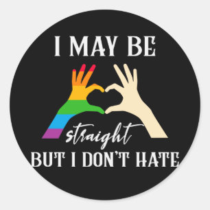 Sticker Rond Je peux être droit, mais je ne déteste pas le mois