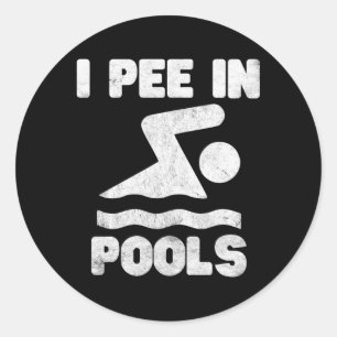 Sticker Rond Je Pisse Dans Les Lignes De Pools