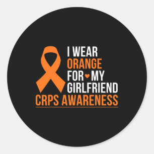 Sticker Rond Je Porte De L'Orange Pour Ma Petite Amie Rsd Crps