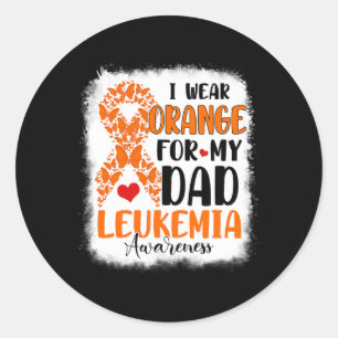 Sticker Rond Je Porte De L'Orange Pour Mon Père Mois De Sensibi