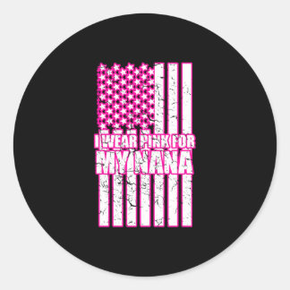 Sticker Rond je porte du rose pour ma nana