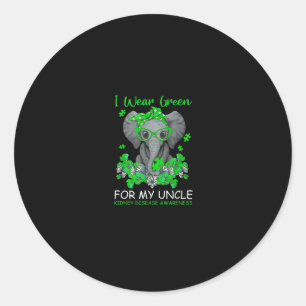 Sticker Rond Je Porte Du Vert Pour Mon Oncle Sensibilisation Au