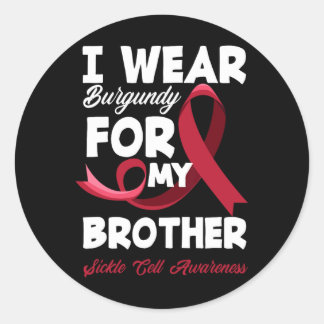 Sticker Rond Je Porte La Bourgogne Pour Mon Frère Sickle Cell A