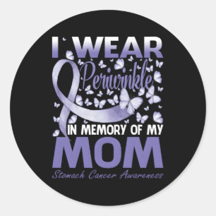 Sticker Rond Je Porte Le Périwinkel En Mémoire De Ma Mère Stoma