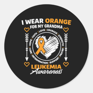 Sticker Rond Je Porte L'Orange Pour Ma Grand-Mère Nana