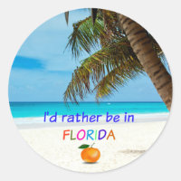 Je préférerais être en Floride, palmiers et orange