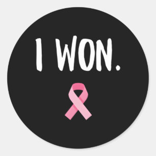 Sticker Rond Je remporte K Ribbon Survivante Sensibilisation au