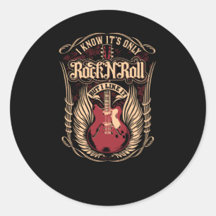 Sticker Rond Je sais que c'est que Rock n Roll