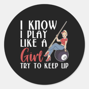 Sticker Rond Je Sais Que Je Joue Comme Une Tentative De Mainten